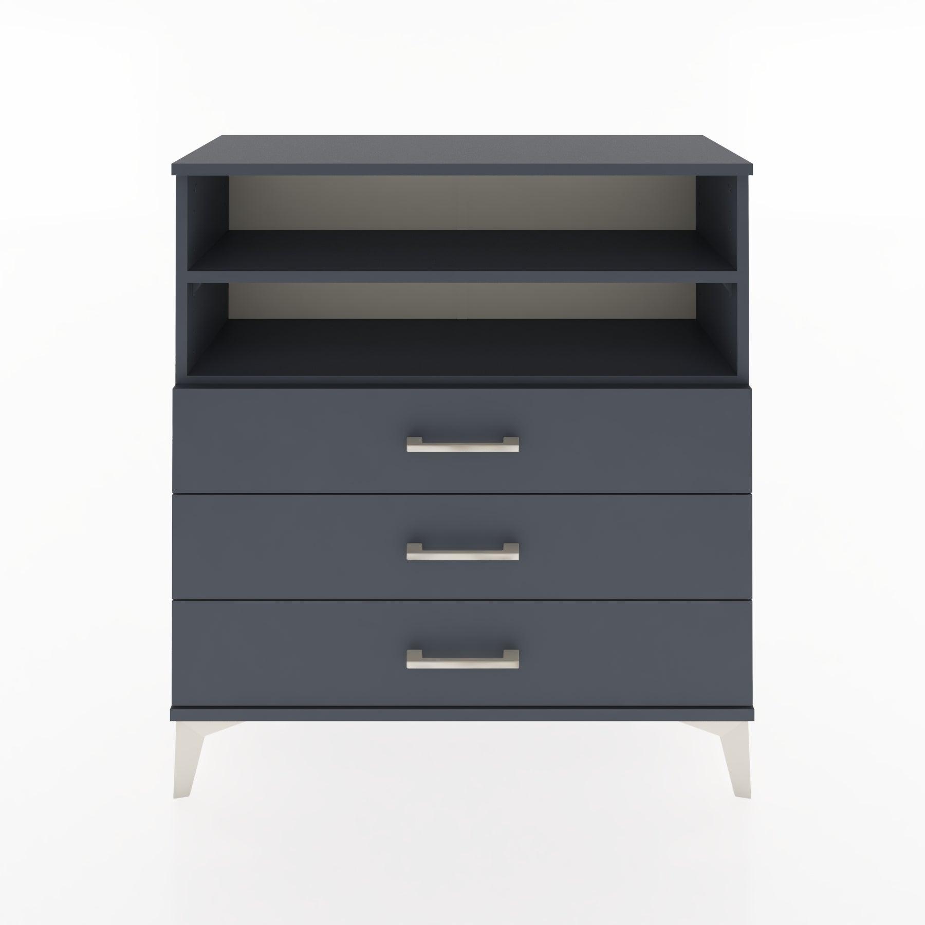 Woodntry Modular Dresser Anthracite 88x30x84 cm with Drawers and Shelves CR6-2
