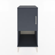 Woodntry Modular Nightstand Anthracite 44x44x84 cm with Cover and Shelf KR28-2