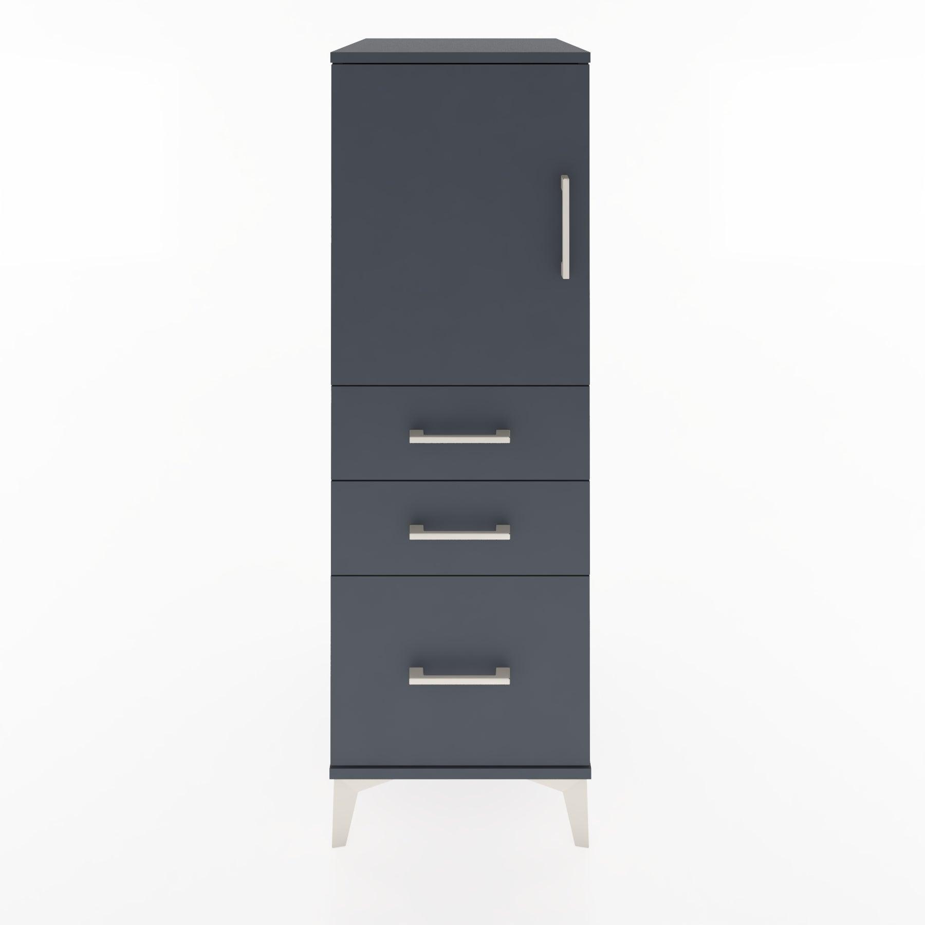 Woodntry Modular Cabinet Anthracite 44x30x122 cm with Doors and Drawers KC6-2