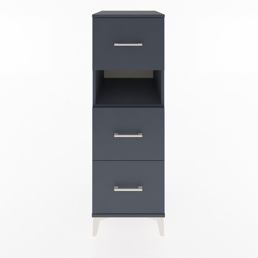 Woodntry Modular Cabinet Anthracite 44x30x122 cm with Drawers and Shelves CR106-2
