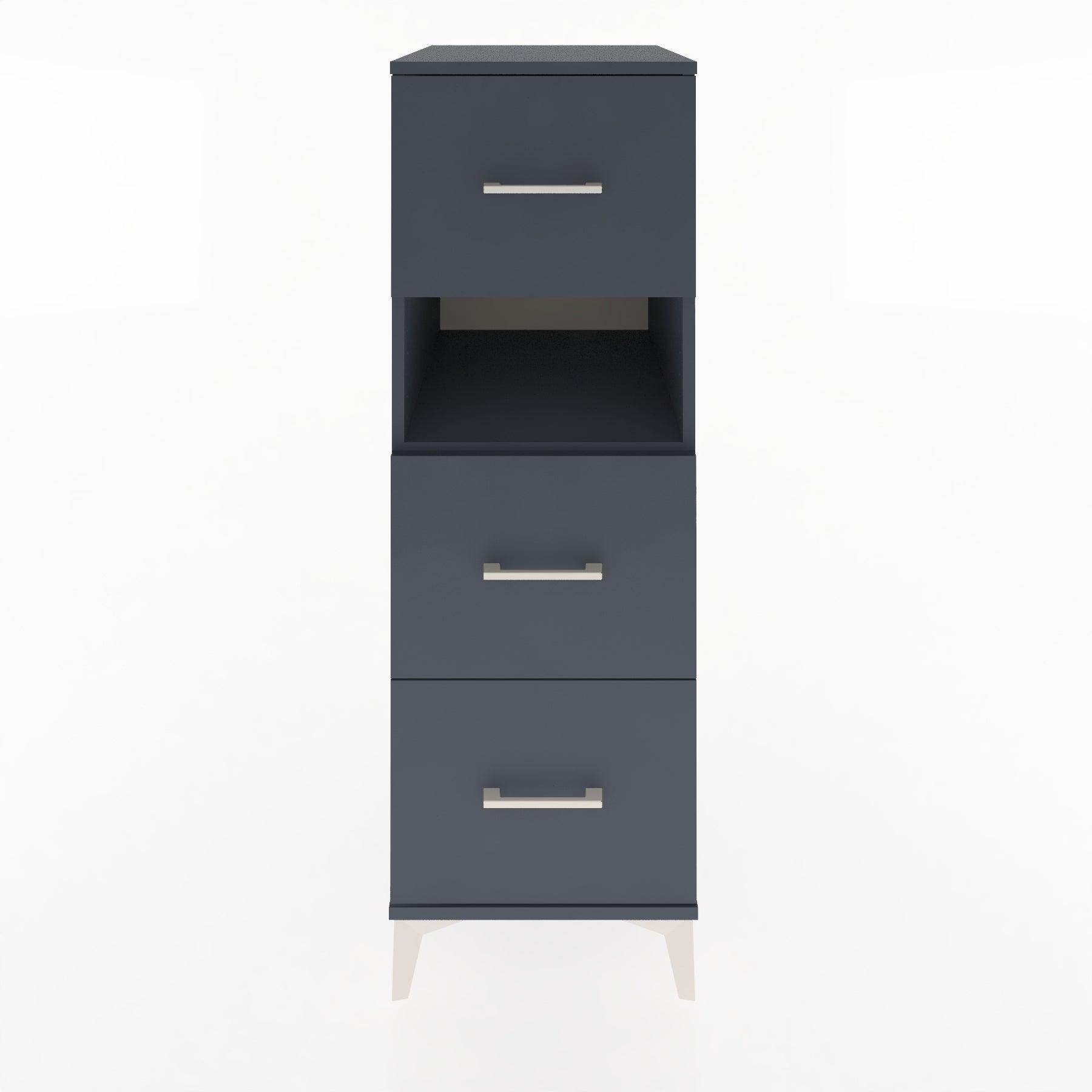 Woodntry Modular Cabinet Anthracite 44x30x122 cm with Drawers and Shelves CR106-2