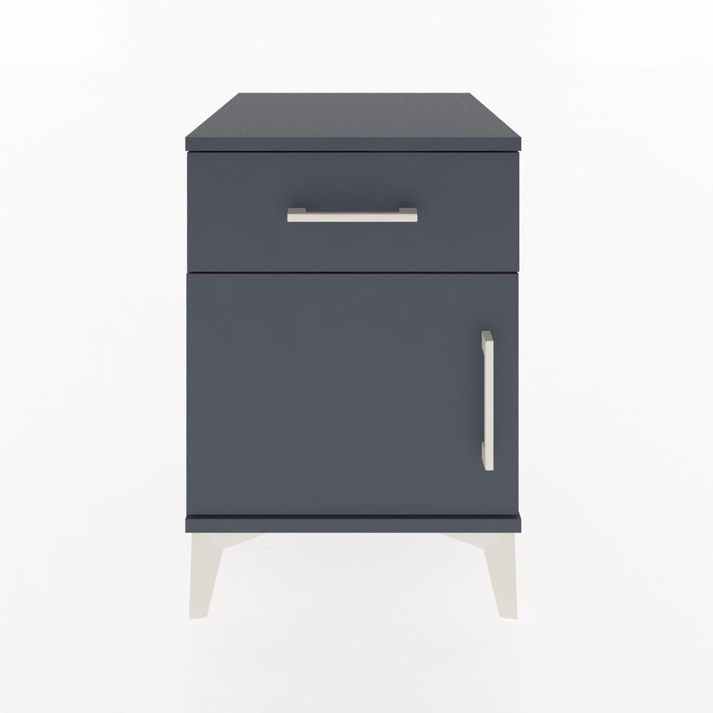 Woodntry Modular Nightstand Anthracite 44x44x52 cm with Cover and Drawer KC6-2