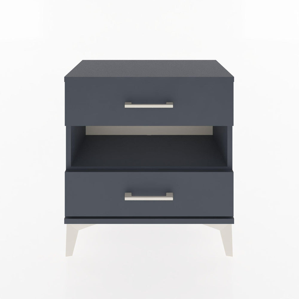Woodntry Modular Nightstand Anthracite 60x30x52 cm with Drawers and Shelves CR6-2