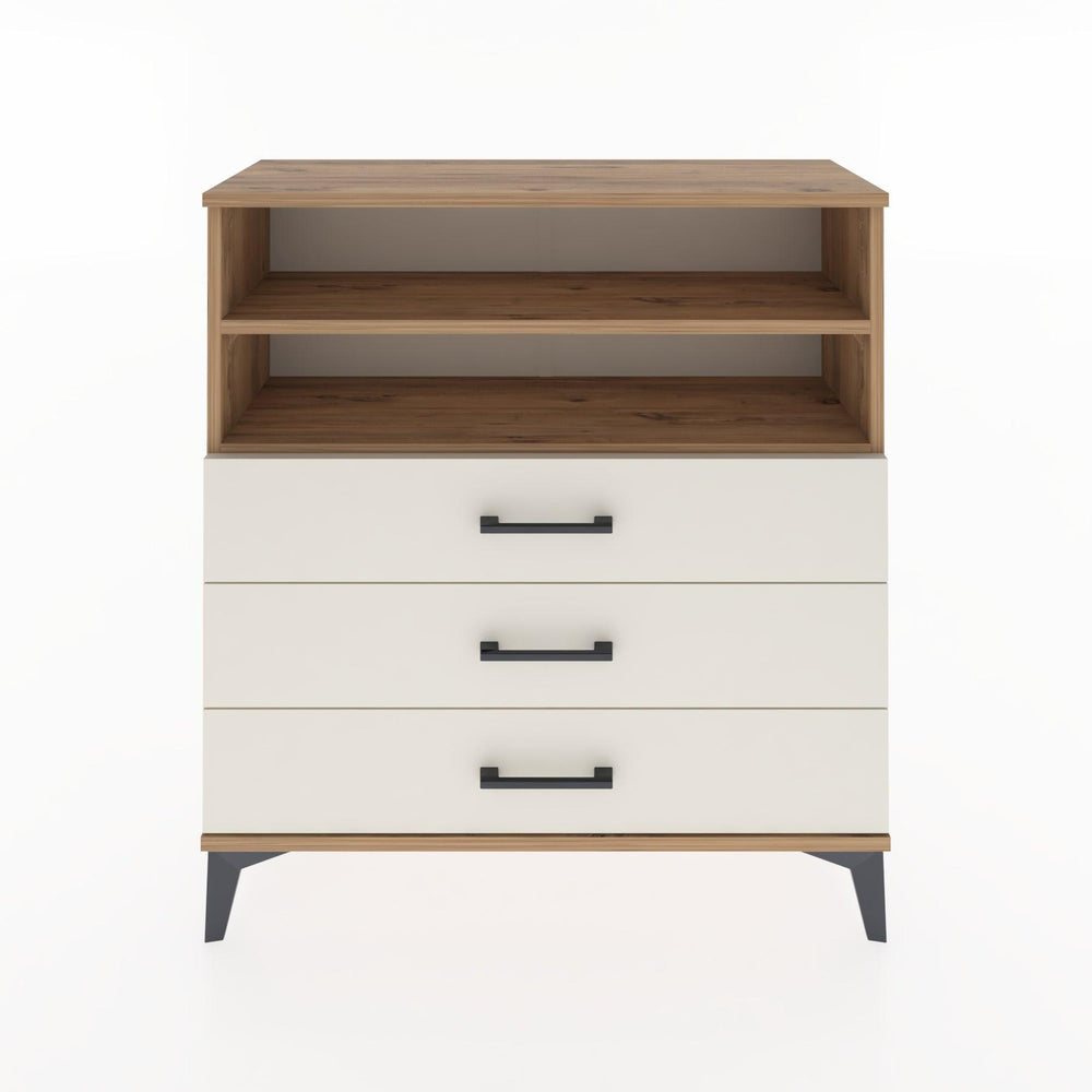 Woodntry Modüler Şifonyer Çam 88x30x84 cm Çekmeceli ve Raflı CR6-3