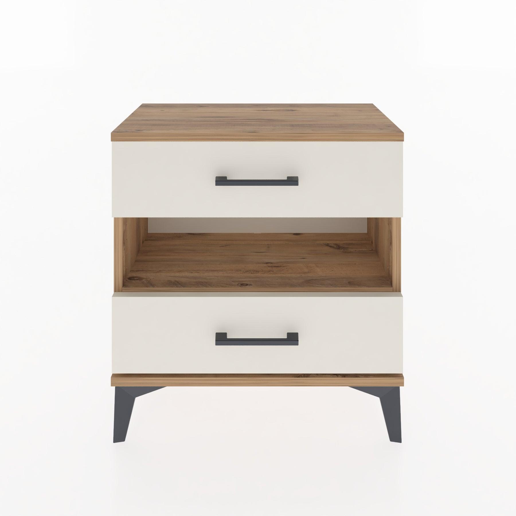 Woodntry Modular Nightstand Pine 60x30x52 cm with Drawers and Shelves CR6-3