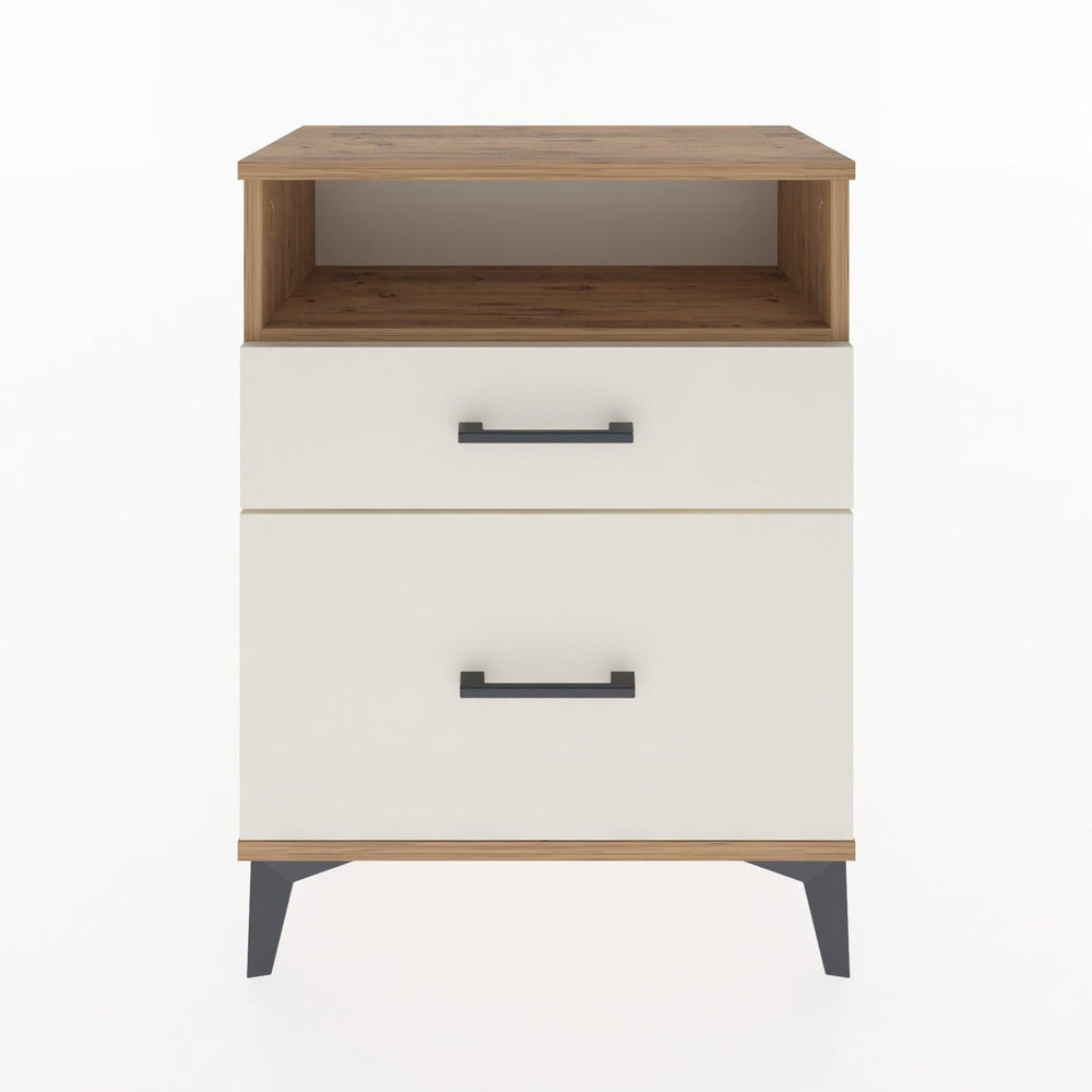 Woodntry Modüler Komodin Çam 60x30x68 cm Çekmeceli ve Raflı CR6-3