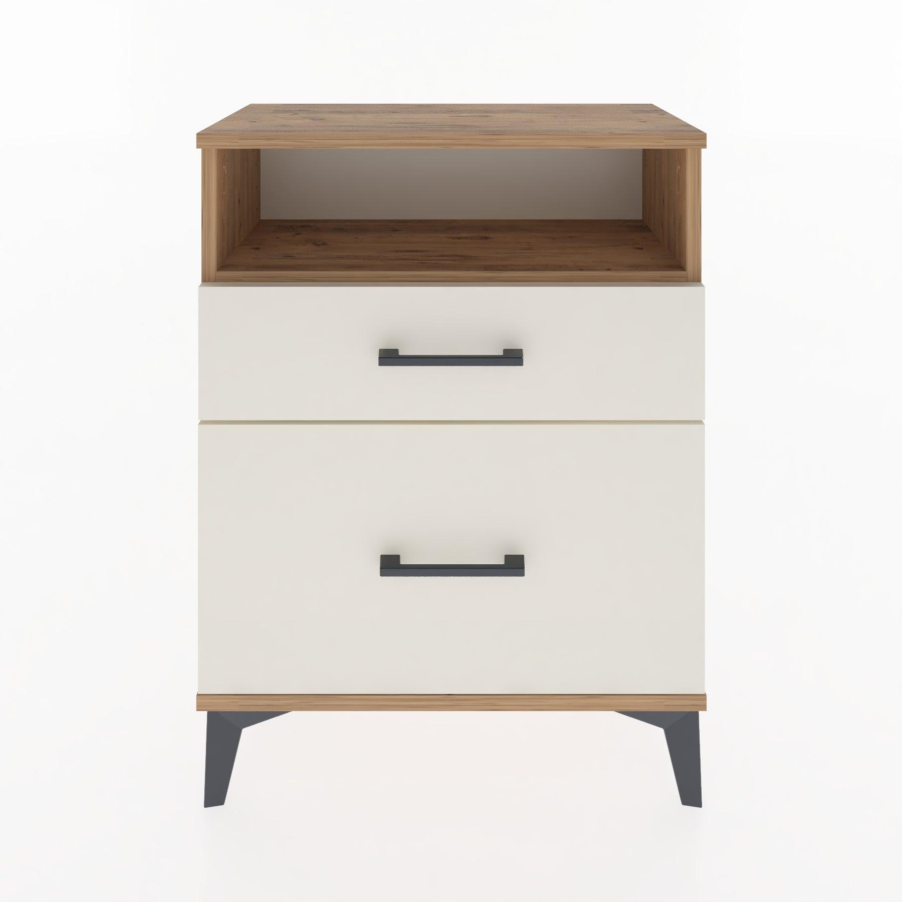 Woodntry Modular Nightstand Pine 60x30x68 cm with Drawers and Shelves CR6-3