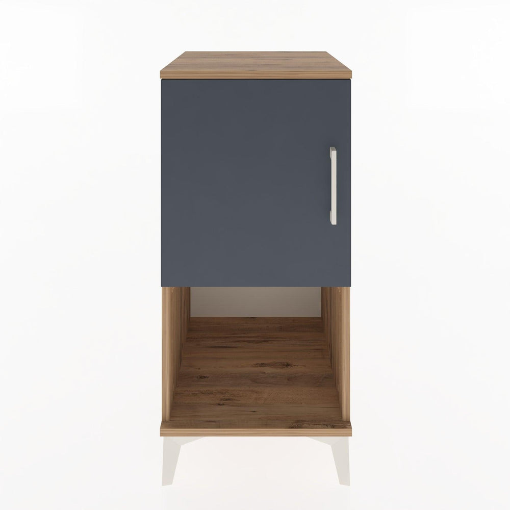 Woodntry Modüler Komodin Çam 44x44x84 cm Kapaklı ve Raflı KR28-3