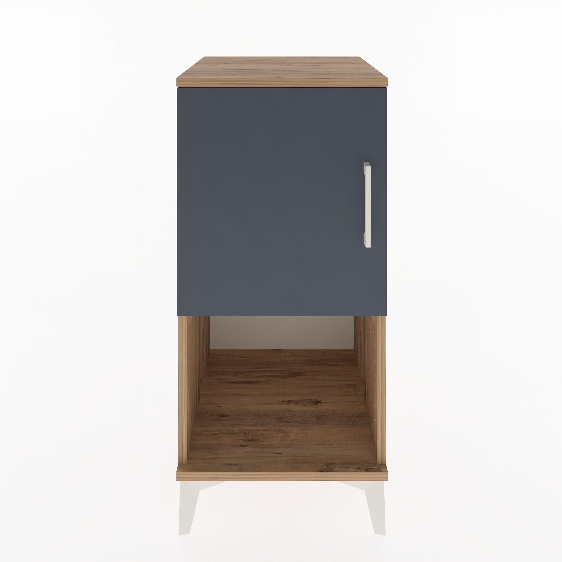 Woodntry Modular Nightstand Pine 44x44x84 cm with Cover and Shelf KR28-3