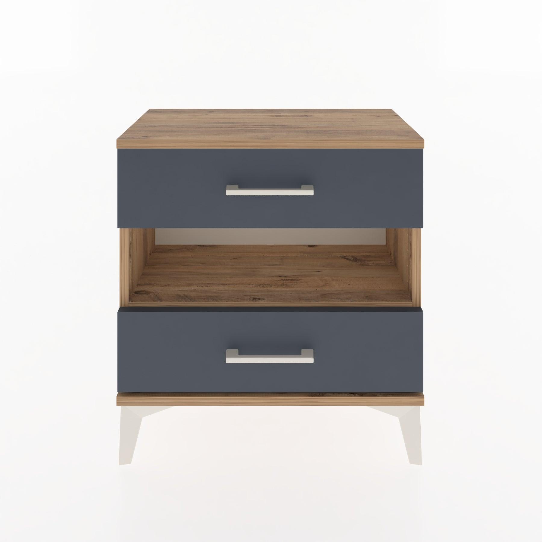 Woodntry Modular Nightstand Pine 60x30x52 cm with Drawers and Shelves CR6-3