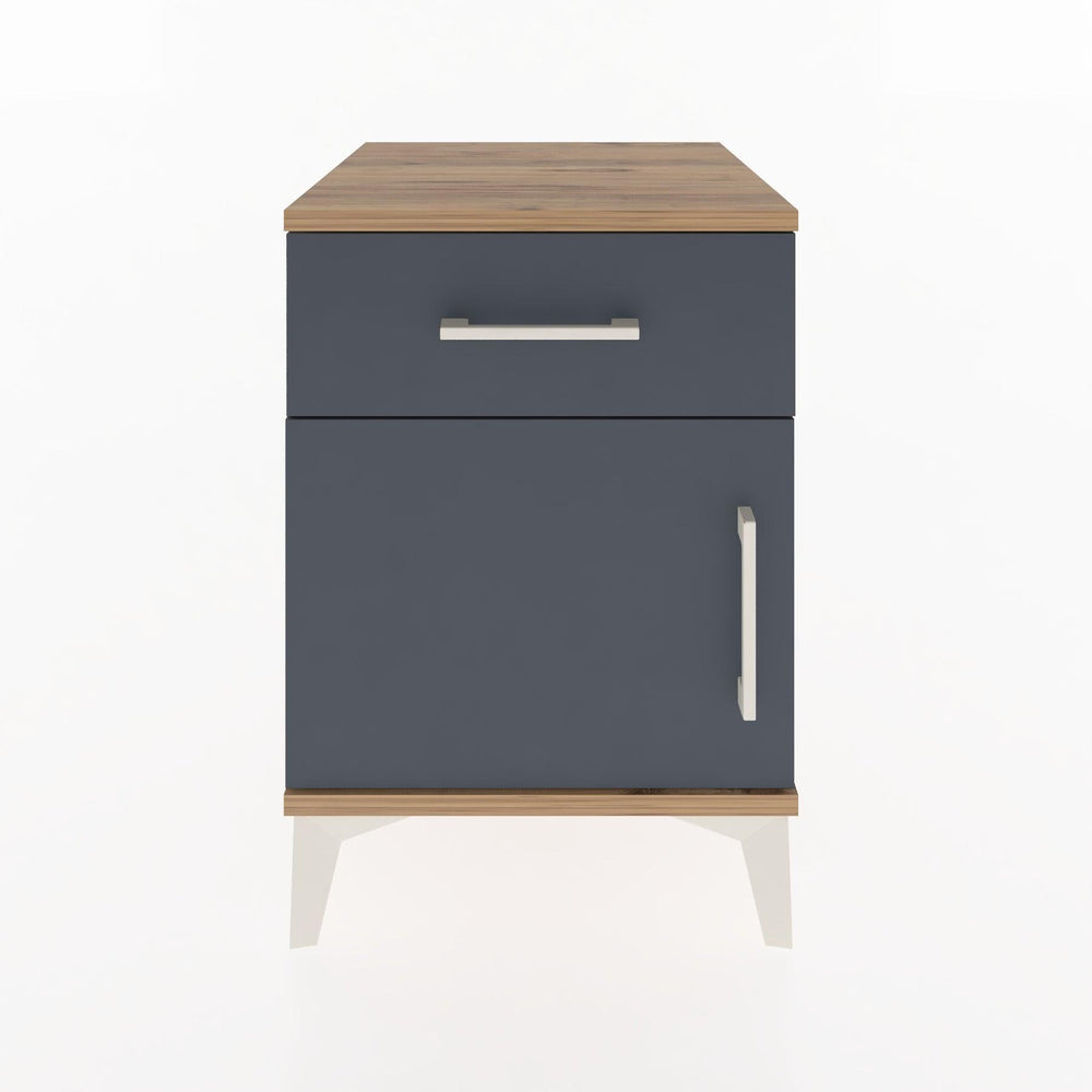 Woodntry Modular Nightstand Pine 44x44x52 cm with Cover and Drawer KC6-3