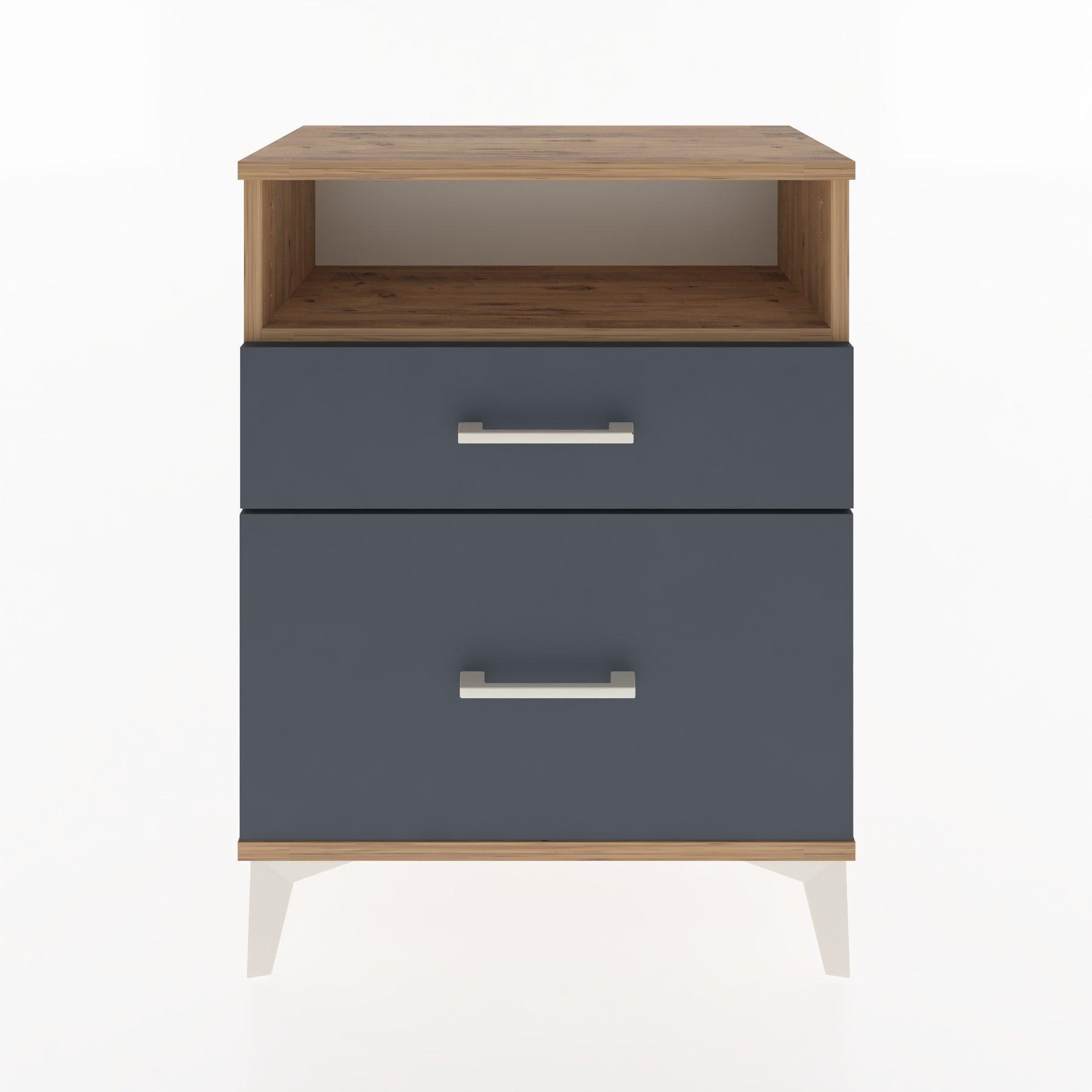 Woodntry Modular Nightstand Pine 60x30x68 cm with Drawers and Shelves CR6-3
