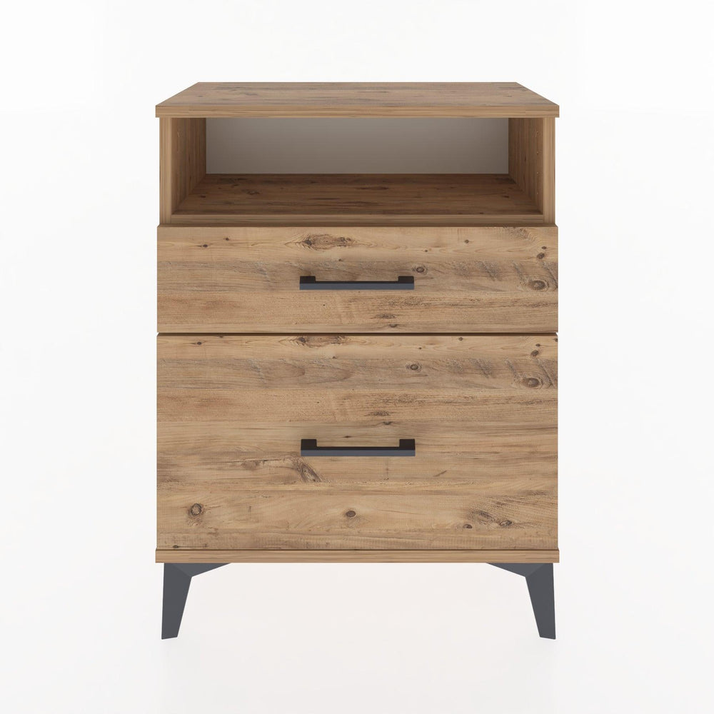 Woodntry Modüler Komodin Çam 60x30x68 cm Çekmeceli ve Raflı CR6-3