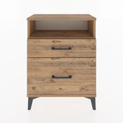 Woodntry Modular Nightstand Pine 60x30x68 cm with Drawers and Shelves CR6-3