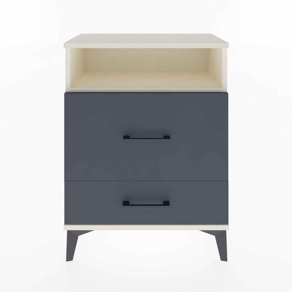 Woodntry Modular Nightstand Moonstone 60x30x68 cm with Drawer and Shelf CR7-1