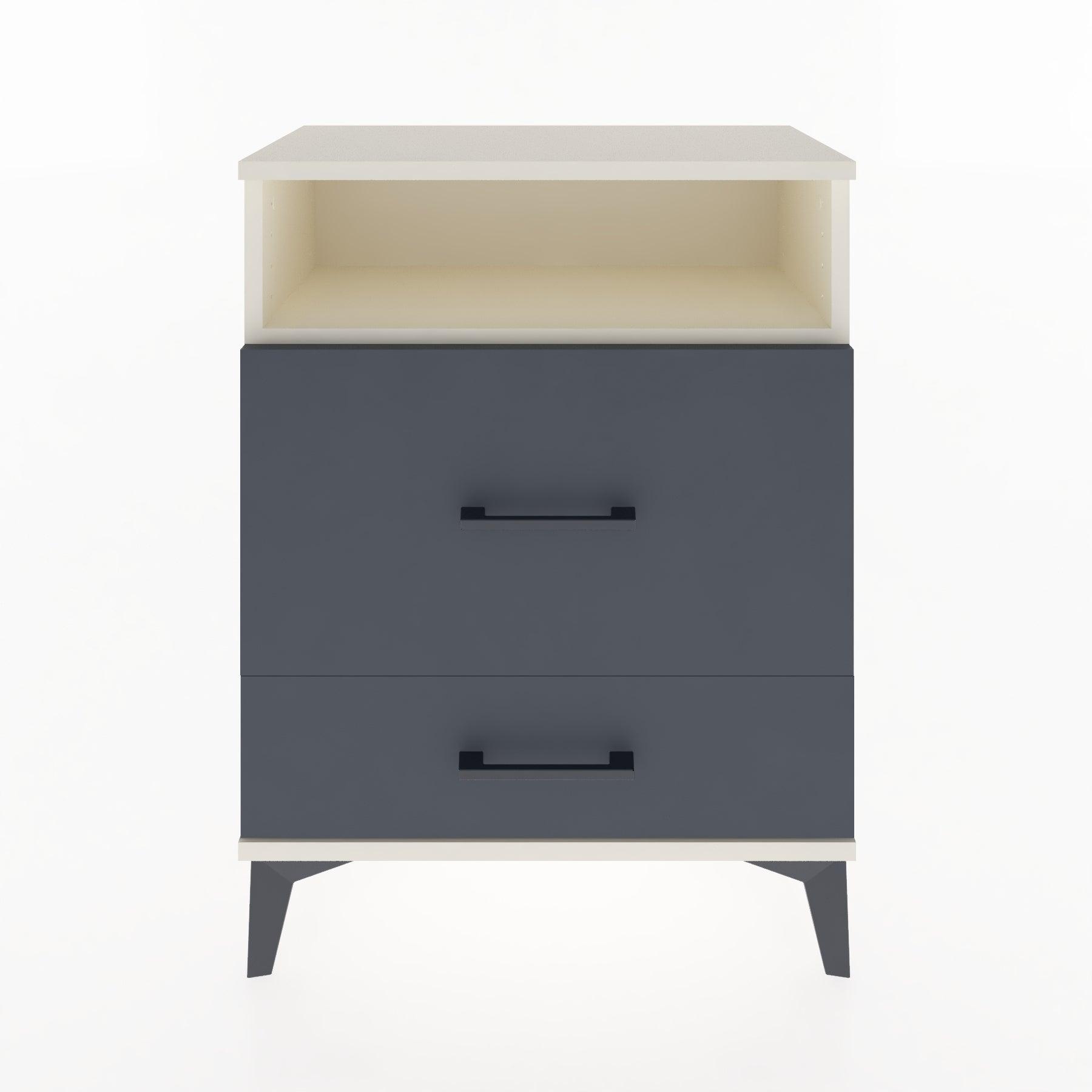 Woodntry Modular Nightstand Moonstone 60x30x68 cm with Drawer and Shelf CR7-1