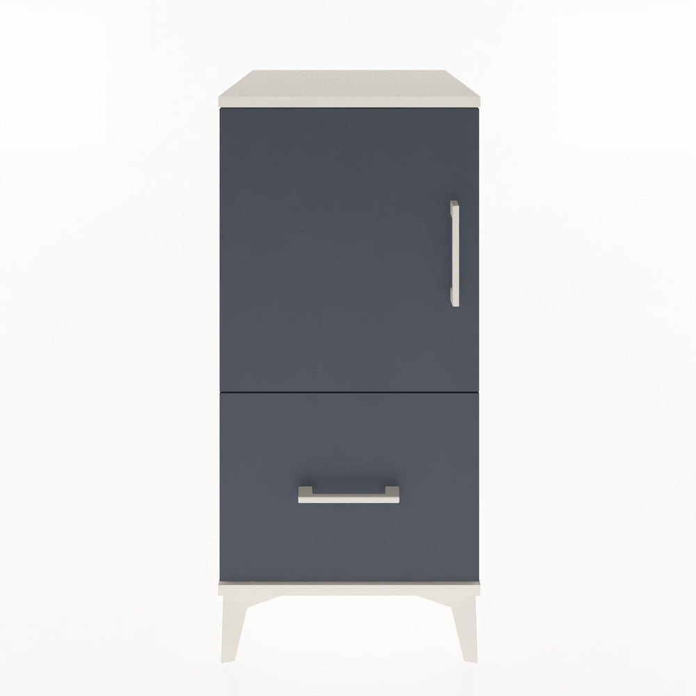 Woodntry Modular Nightstand Moonstone 44x44x84 cm with Cover and Drawer KC29-1