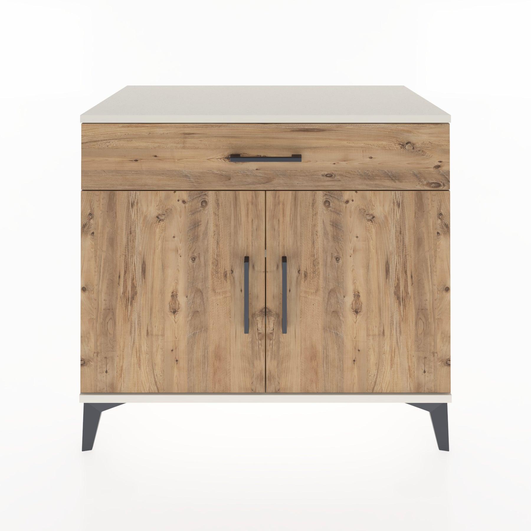 Woodntry Modüler Şifonyer Aytaşı 88x44x68 cm Kapaklı ve Çekmeceli KC7-1