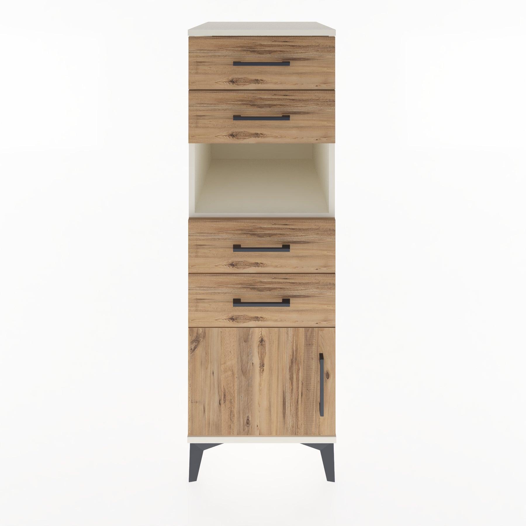 Woodntry Modular Cabinet Moonstone 44x30x122 cm Functional F7-1