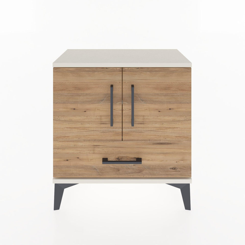 Woodntry Modular Nightstand Moonstone 60x30x52 cm with Cover and Drawer KC7-1