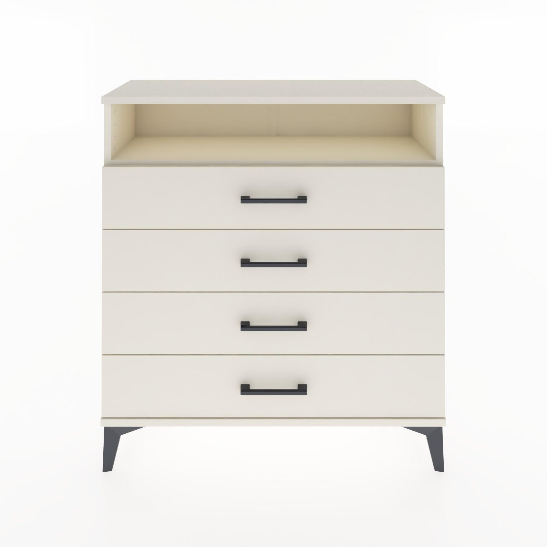 Woodntry Modular Dresser Moonstone 88x30x84 cm with Drawers and Shelves CR7-1
