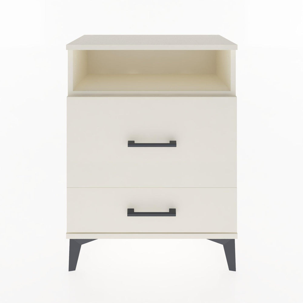 Woodntry Modular Nightstand Moonstone 60x30x68 cm with Drawer and Shelf CR7-1