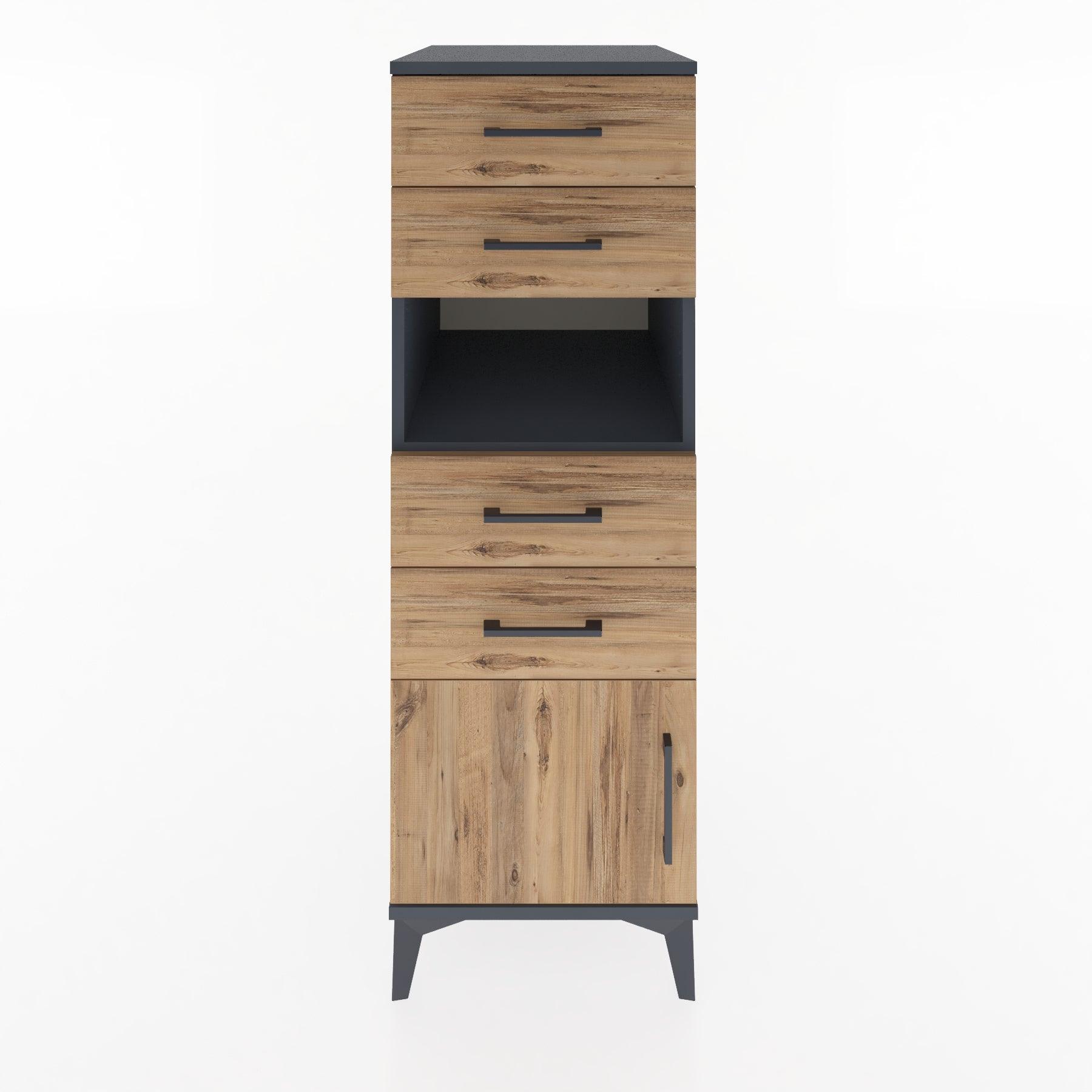 Woodntry Modular Cabinet Anthracite 44x30x122 cm Functional F7-2