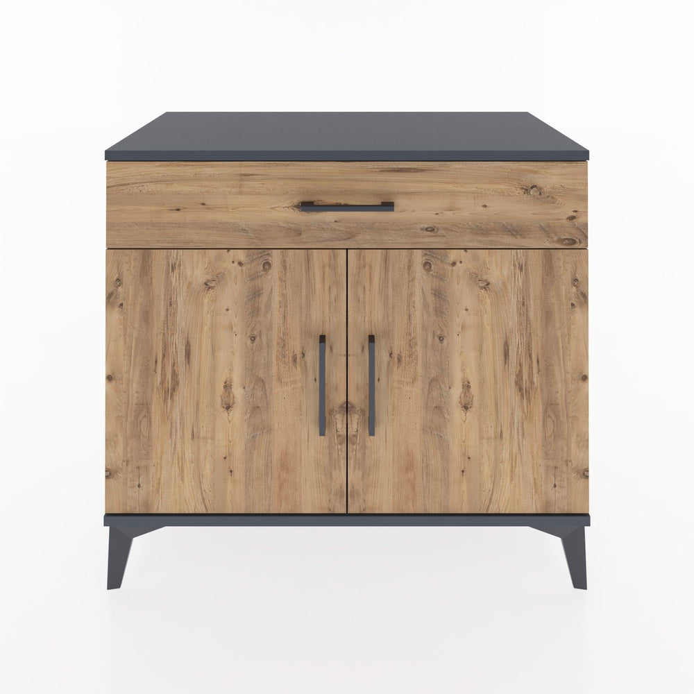 Woodntry Modular Dresser Anthracite 88x44x68 cm with Cover and Drawer KC7-2