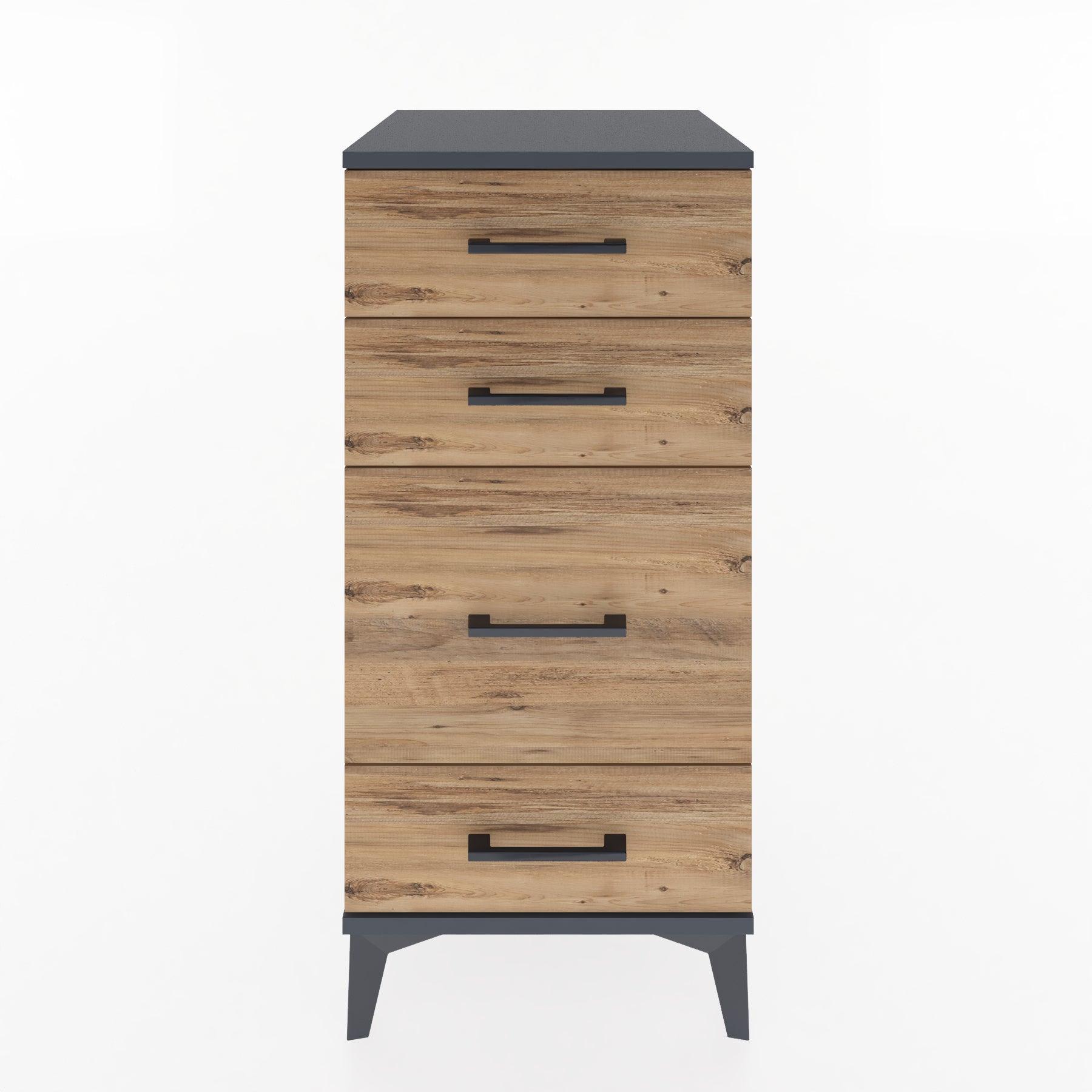 Woodntry Modular Nightstand Anthracite 44x44x84 cm Drawer C7-2