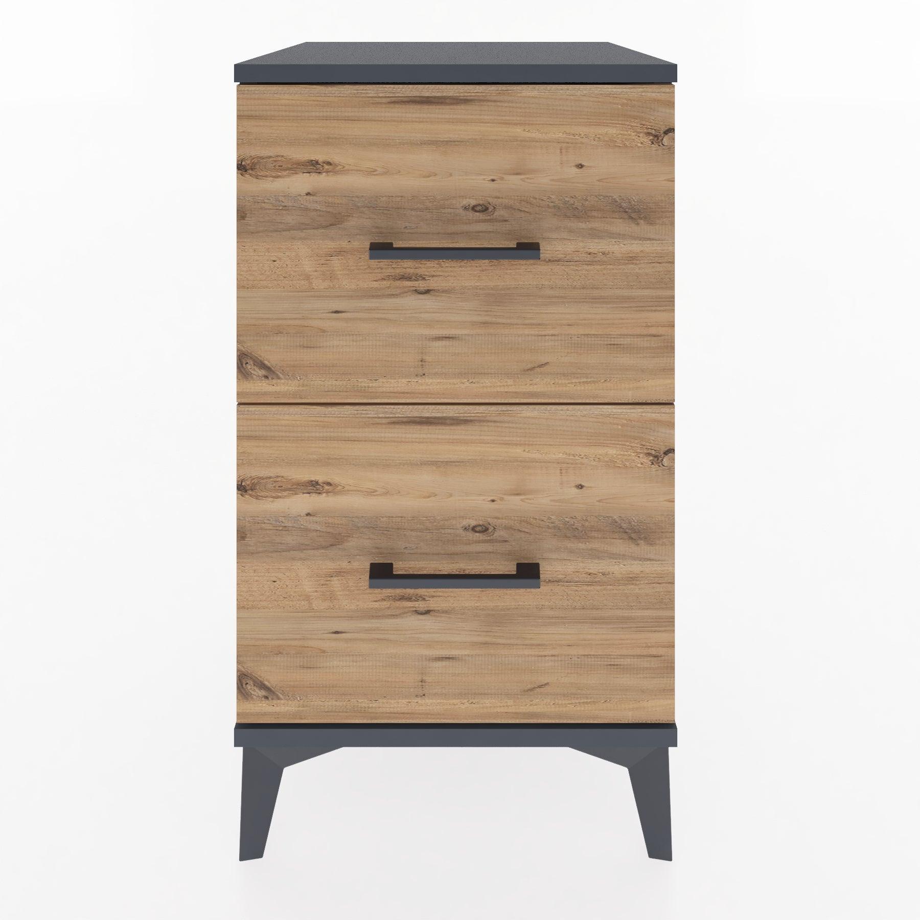 Woodntry Modular Nightstand Anthracite 44x44x68 cm Drawer C7-2