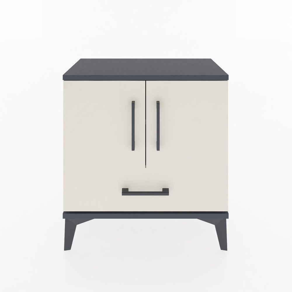 Woodntry Modüler Komodin Antrasit 60x30x52 cm Kapaklı ve Çekmeceli KC7-2