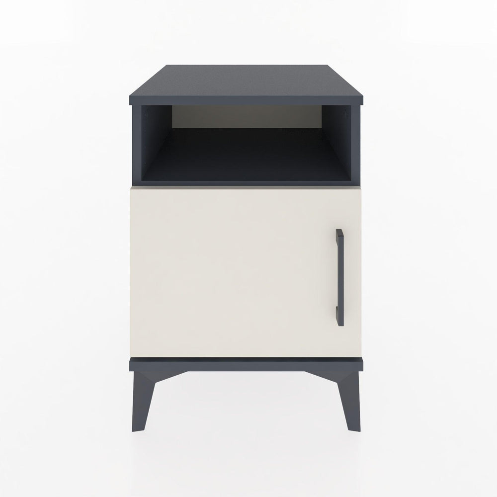 Woodntry Modular Nightstand Anthracite 44x44x52 cm with Cover and Shelf KR7-2
