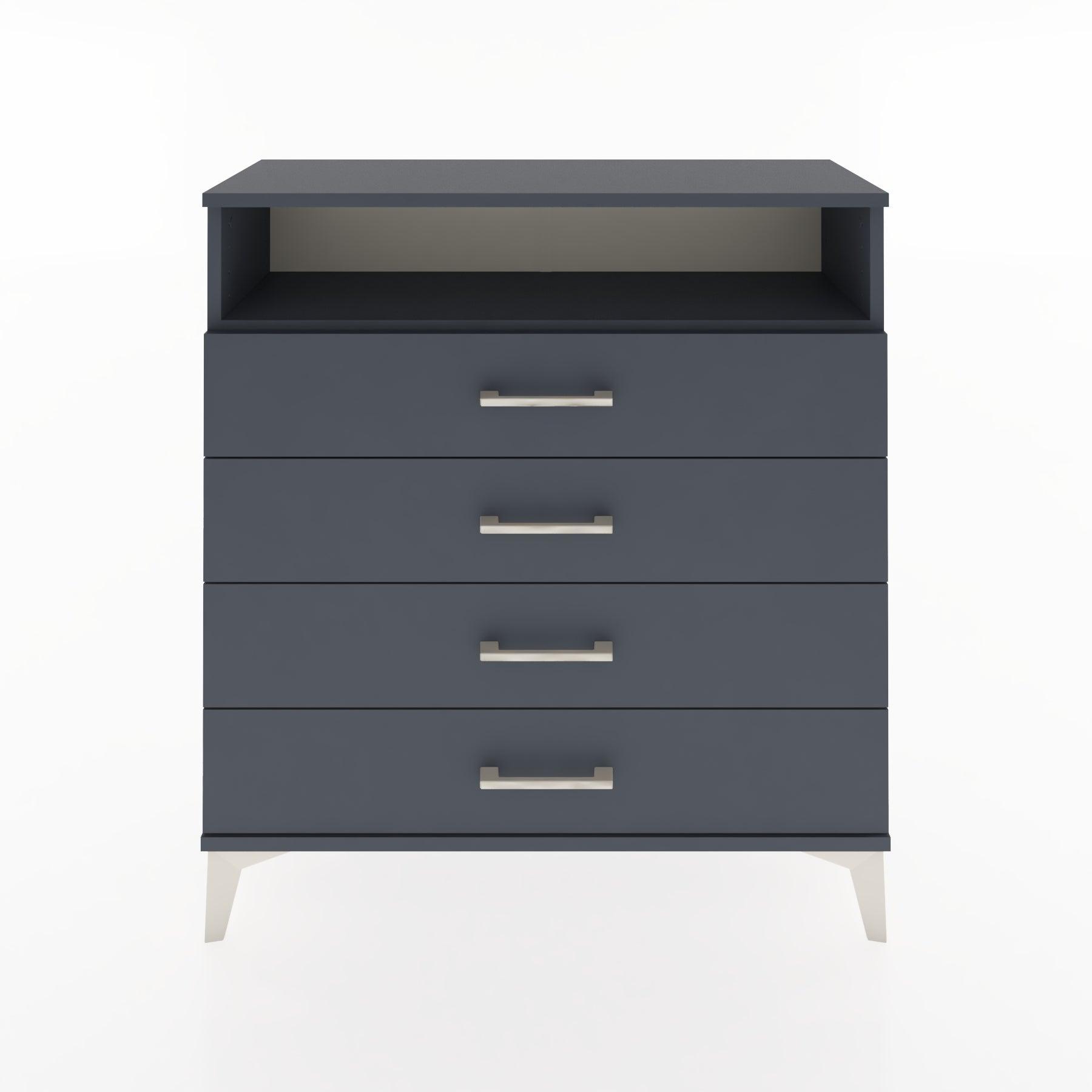 Woodntry Modular Dresser Anthracite 88x30x84 cm with Drawers and Shelves CR7-2