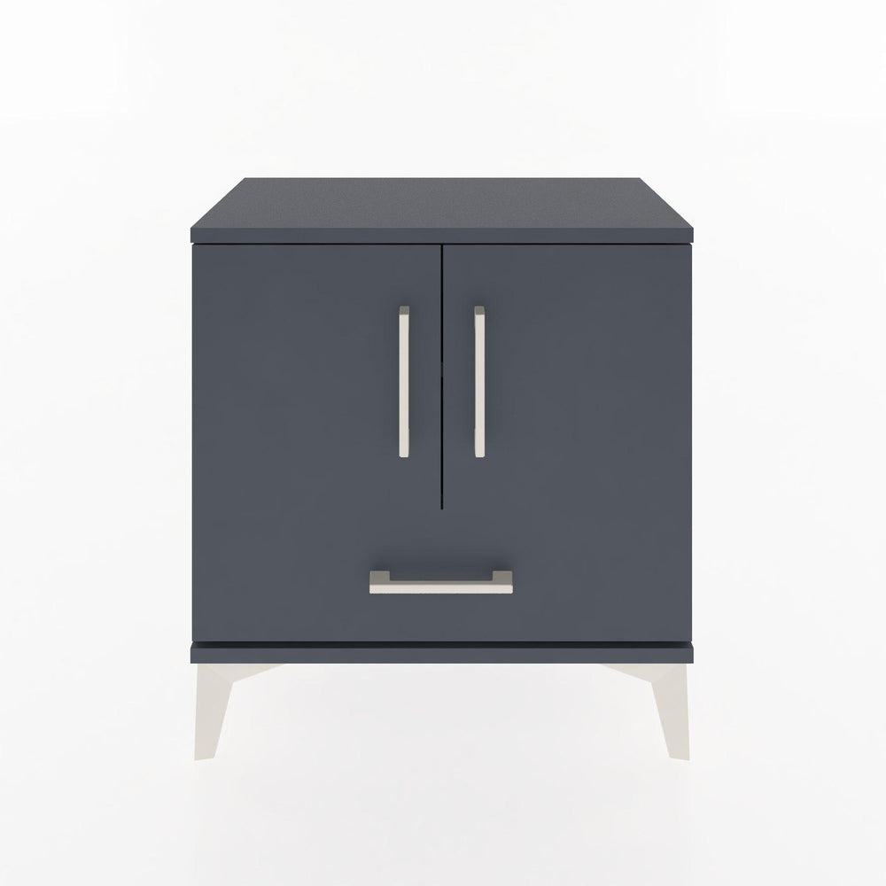 Woodntry Modüler Komodin Antrasit 60x30x52 cm Kapaklı ve Çekmeceli KC7-2