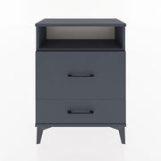 Woodntry Modular Nightstand Anthracite 60x30x68 cm with Drawer and Shelf CR7-2