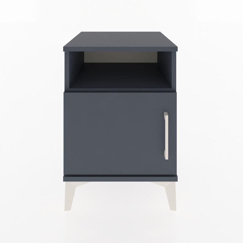 Woodntry Modular Nightstand Anthracite 44x44x52 cm with Cover and Shelf KR7-2