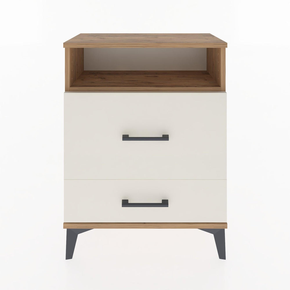 Woodntry Modular Nightstand Pine 60x30x68 cm with Drawers and Shelves CR7-3
