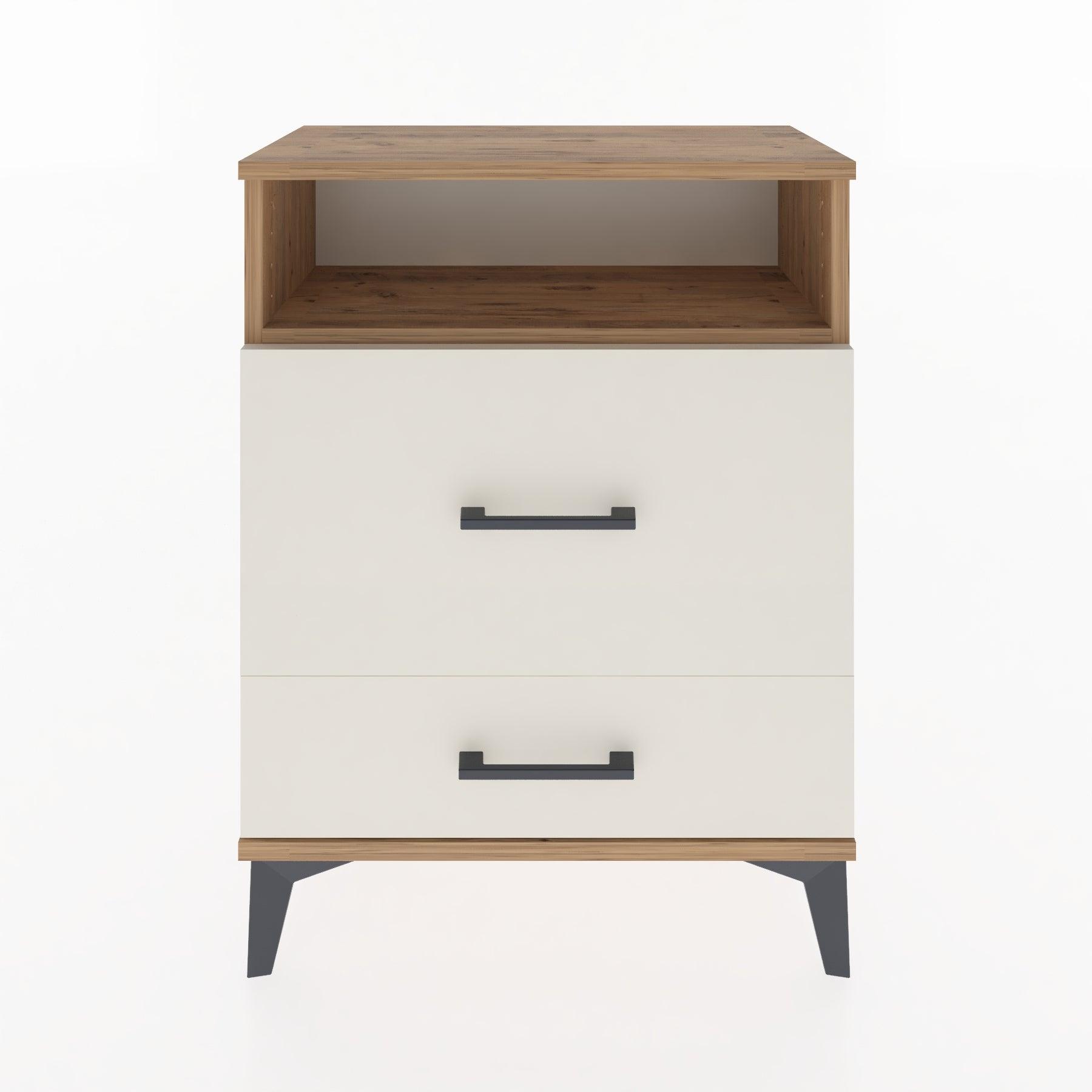 Woodntry Modular Nightstand Pine 60x30x68 cm with Drawers and Shelves CR7-3