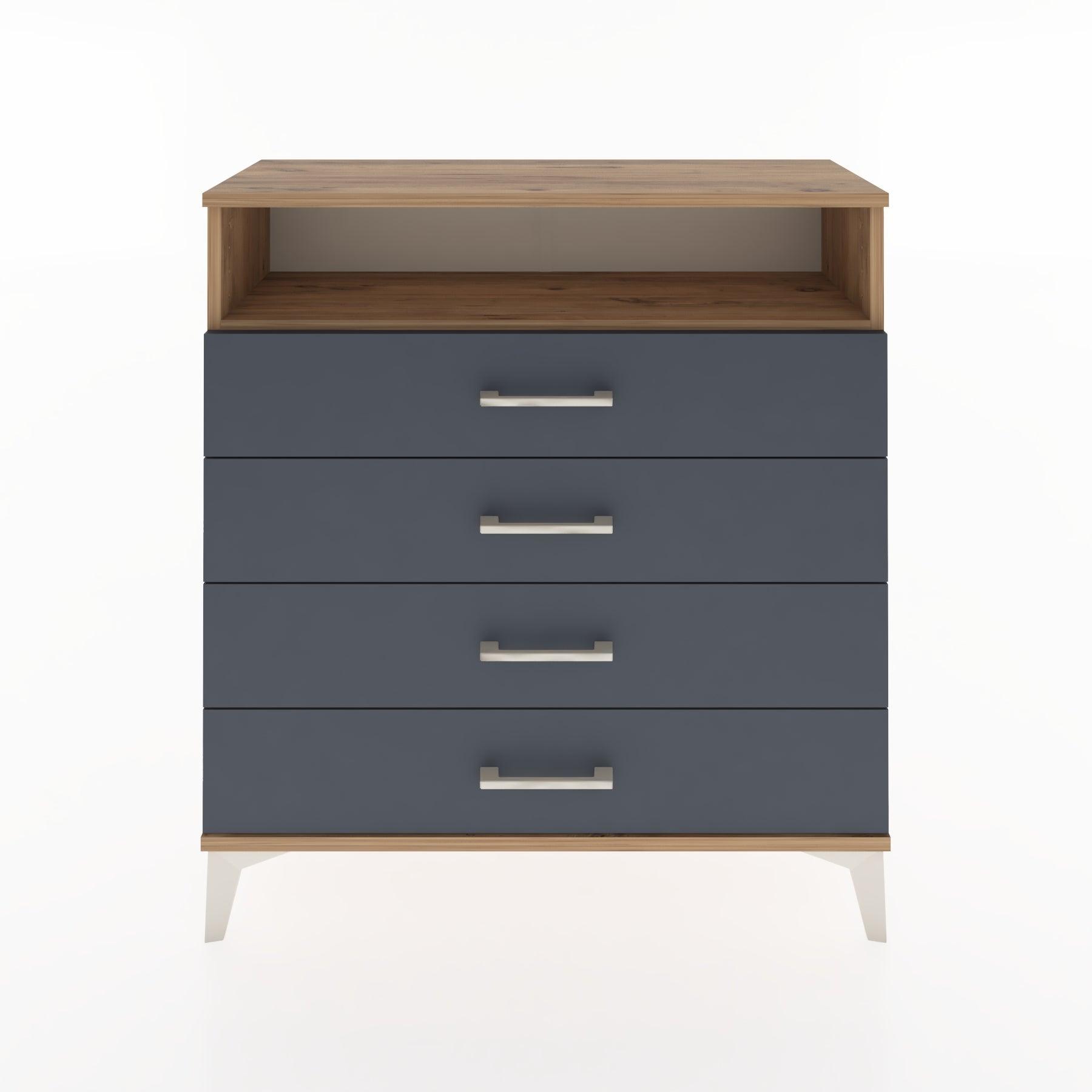 Woodntry Modular Dresser Pine 88x30x84 cm with Drawers and Shelves CR7-3