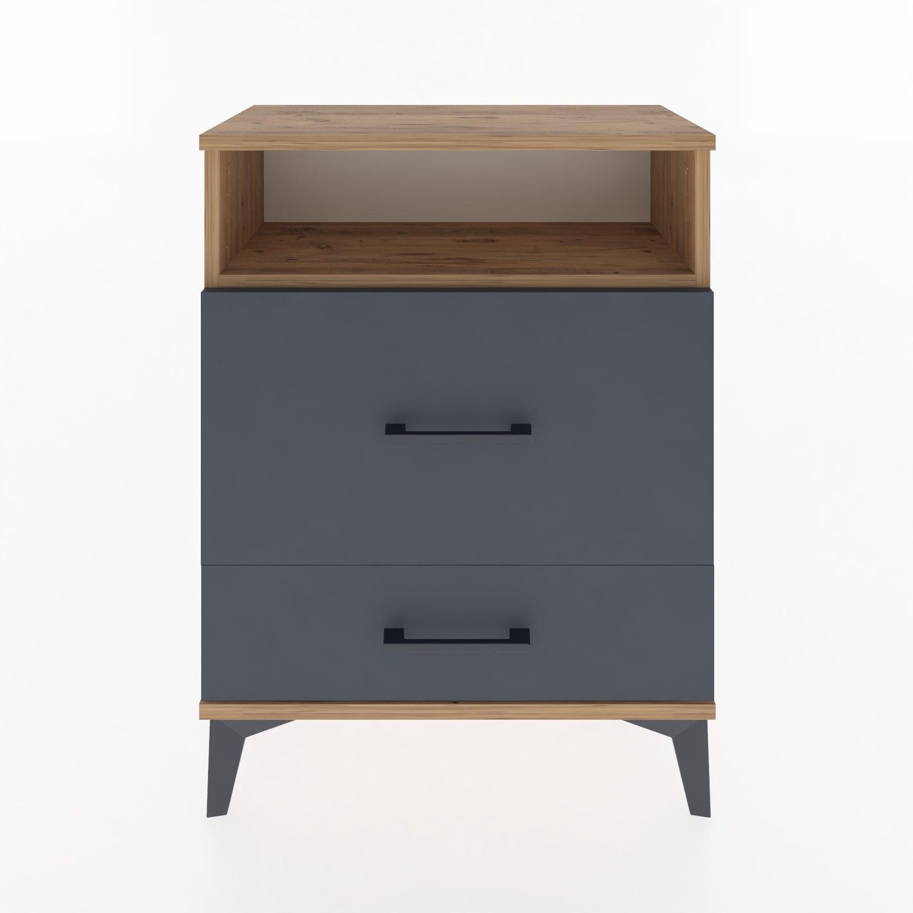 Woodntry Modular Nightstand Pine 60x30x68 cm with Drawers and Shelves CR7-3