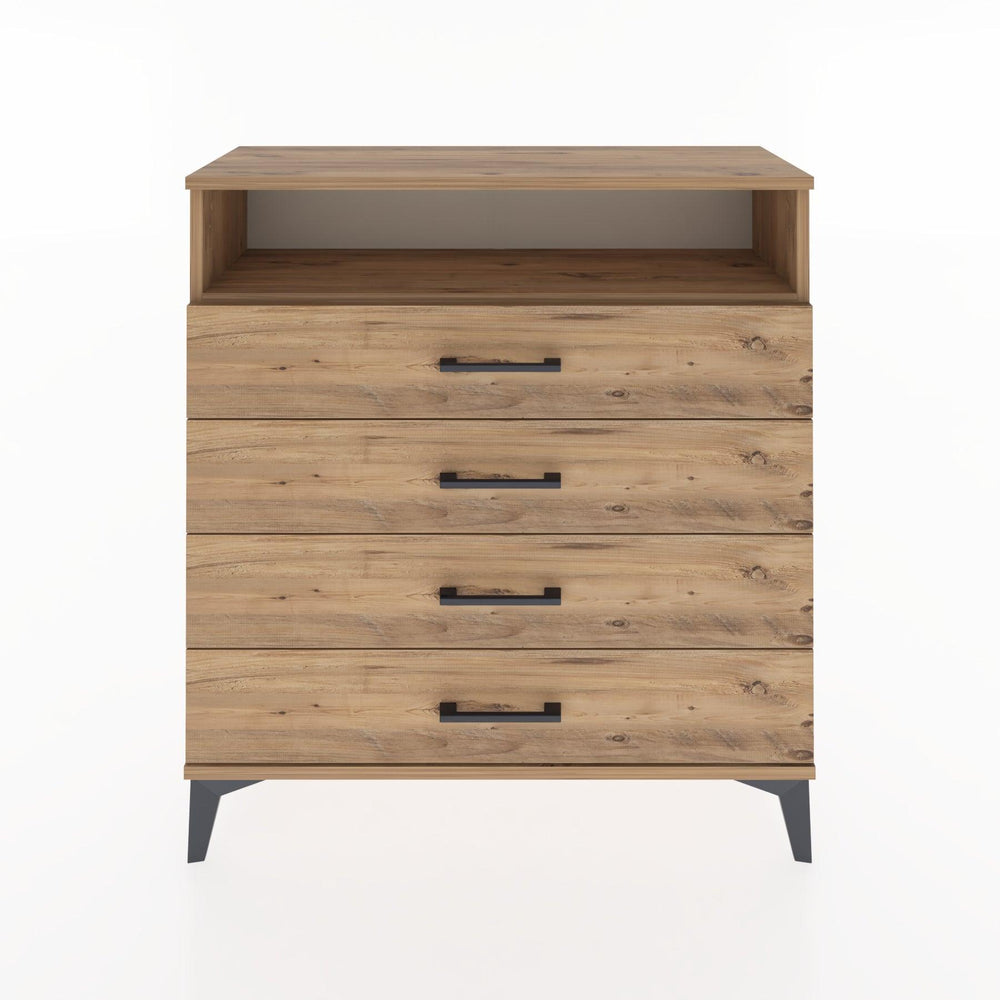 Woodntry Modular Dresser Pine 88x30x84 cm with Drawers and Shelves CR7-3