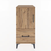 Woodntry Modular Nightstand Pine 44x44x84 cm with Cover and Drawer KC29-3