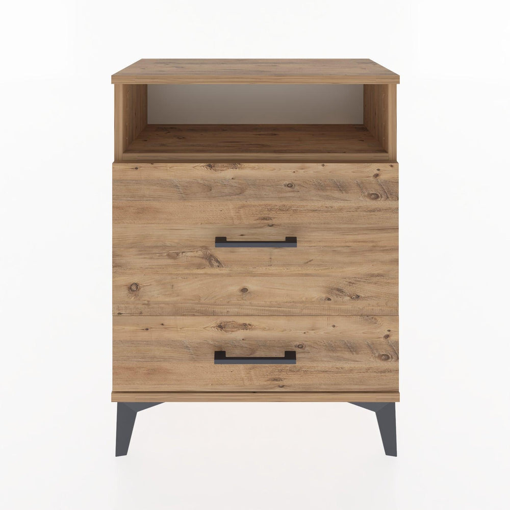 Woodntry Modular Nightstand Pine 60x30x68 cm with Drawers and Shelves CR7-3