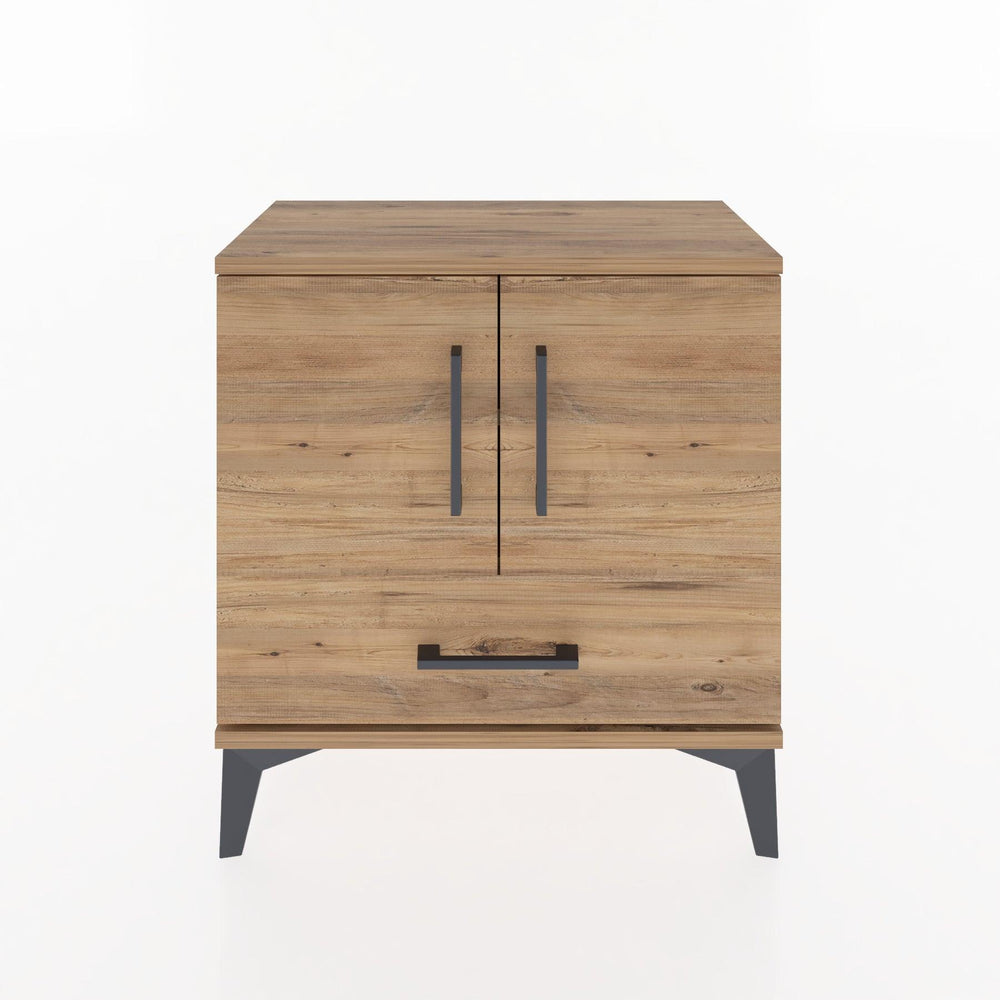 Woodntry Modular Nightstand Pine 60x30x52 cm with Cover and Drawer KC7-3