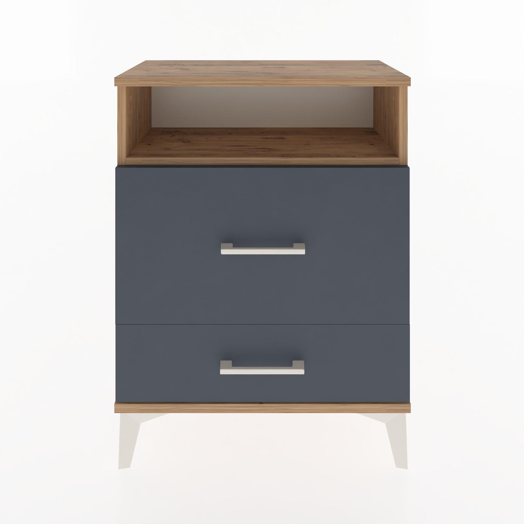 Woodntry Modular Nightstand Pine 60x30x68 cm with Drawers and Shelves CR8-3