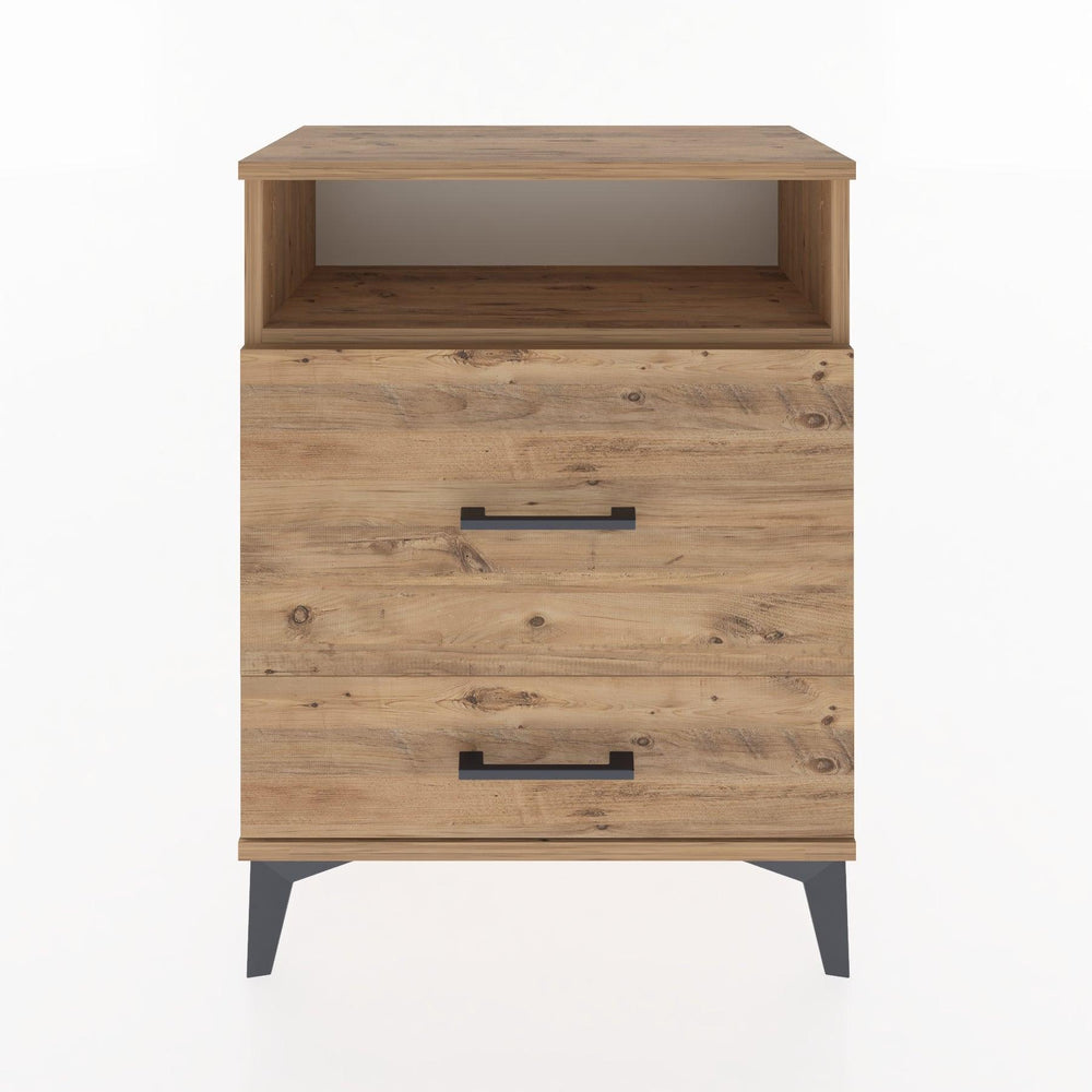 Woodntry Modüler Komodin Çam 60x30x68 cm Çekmeceli ve Raflı CR8-3