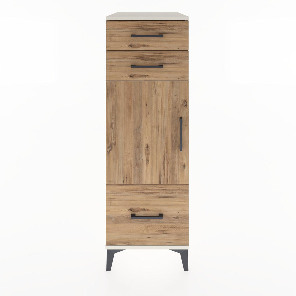 Woodntry Modular Cabinet Moonstone 44x30x122 cm with Doors and Drawers KC8-1