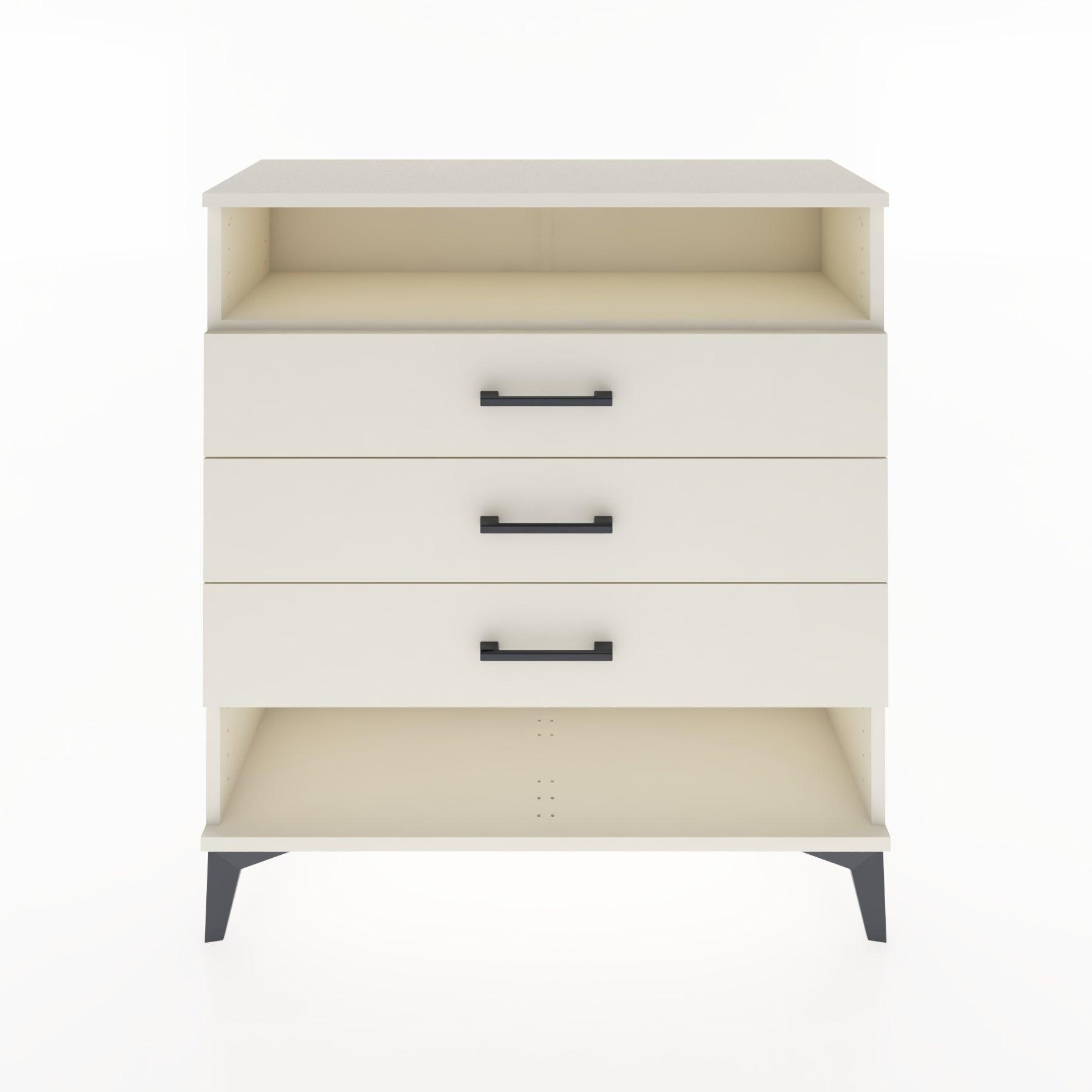 Woodntry Modular Dresser Moonstone 88x30x84 cm with Drawers and Shelves CR8-1