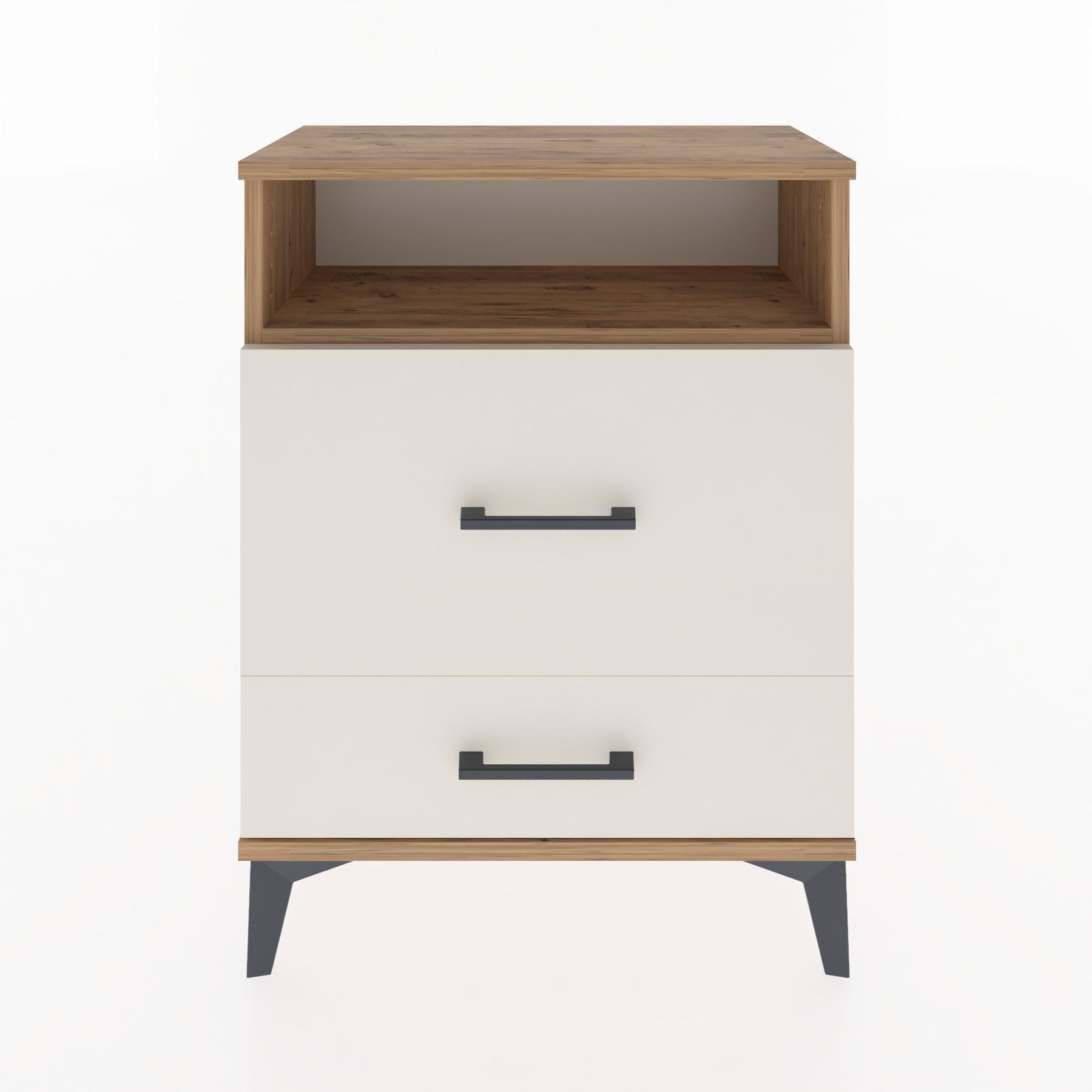 Woodntry Modular Nightstand Pine 60x30x68 cm with Drawers and Shelves CR8-3