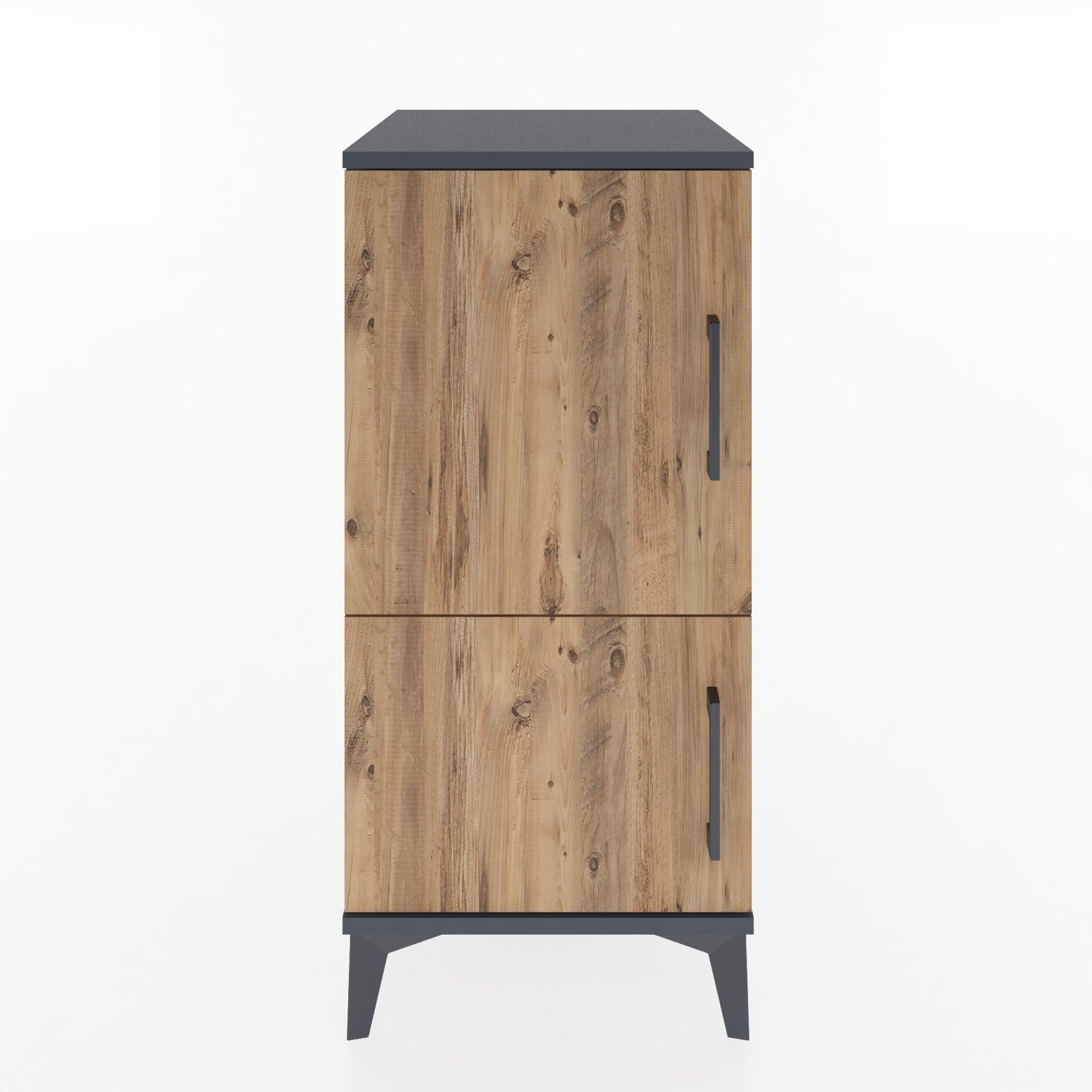 Woodntry Modular Nightstand Anthracite 44x44x84 cm with Lid K30-2